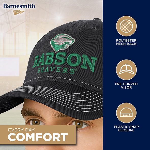 Babson College Sideline Trucker Hat One-Size (Dark Grey/White)