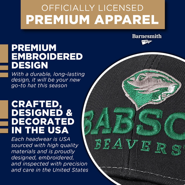 Babson College Sideline Trucker Hat One-Size (Dark Grey/White)