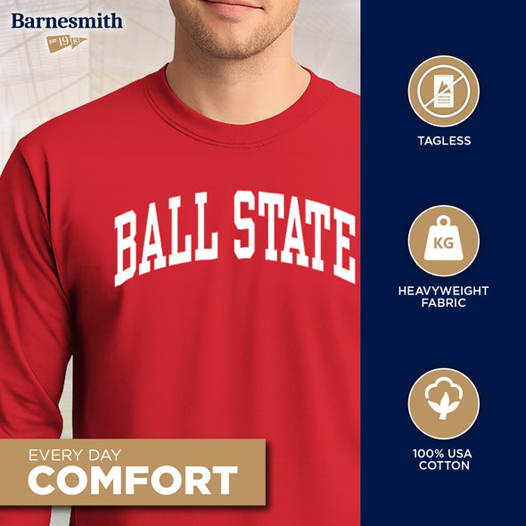 Ball State University Classic Long Sleeve T-Shirt (Red)