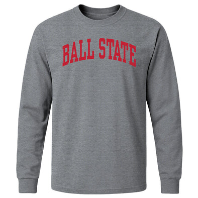 Ball State University Classic Long Sleeve T-Shirt (Charcoal Grey)