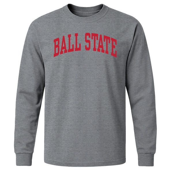 Ball State University Classic Long Sleeve T-Shirt (Charcoal Grey)