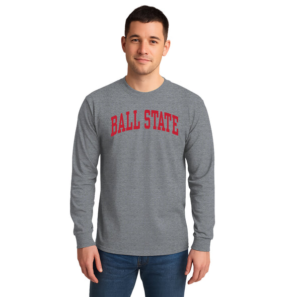 Ball State University Classic Long Sleeve T-Shirt (Charcoal Grey)