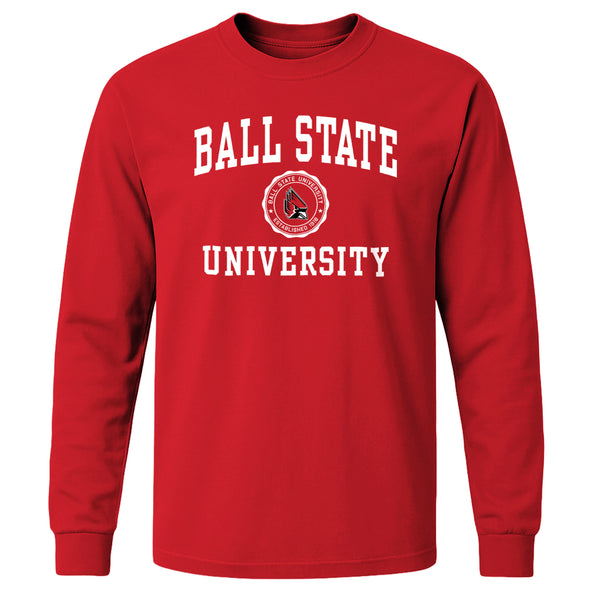 Ball State University Heritage Long Sleeve T-Shirt (Red)