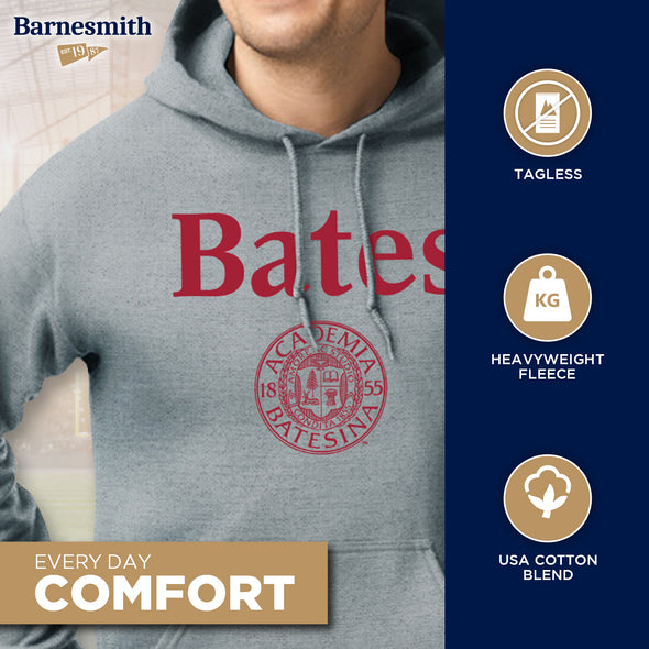 Bates College Heritage Hooded Sweatshirt (Charcoal Grey)