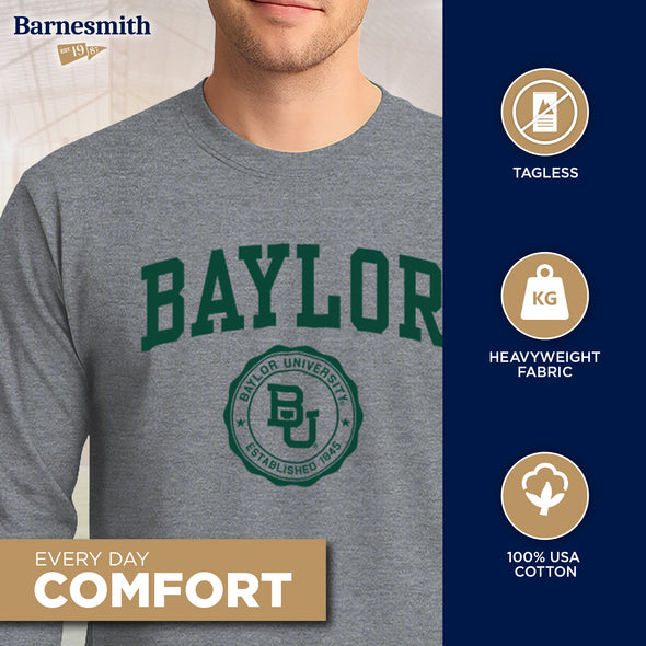 Baylor University Heritage Long Sleeve T-Shirt (Charcoal Grey)