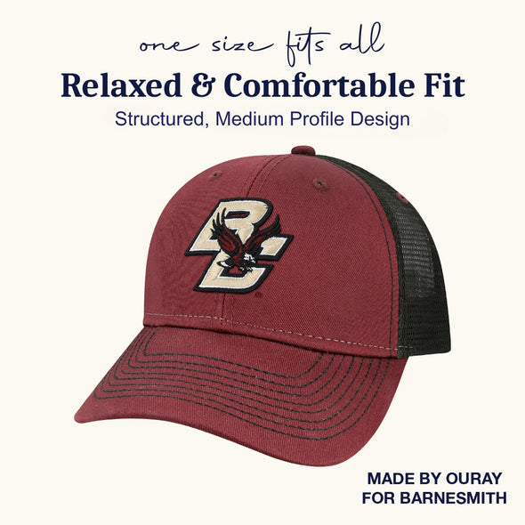 Boston College Sideline Trucker Hat One-Size (Maroon/Black)