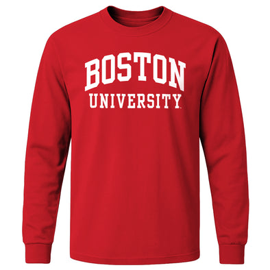 Boston University Classic Long Sleeve T-Shirt (Red)