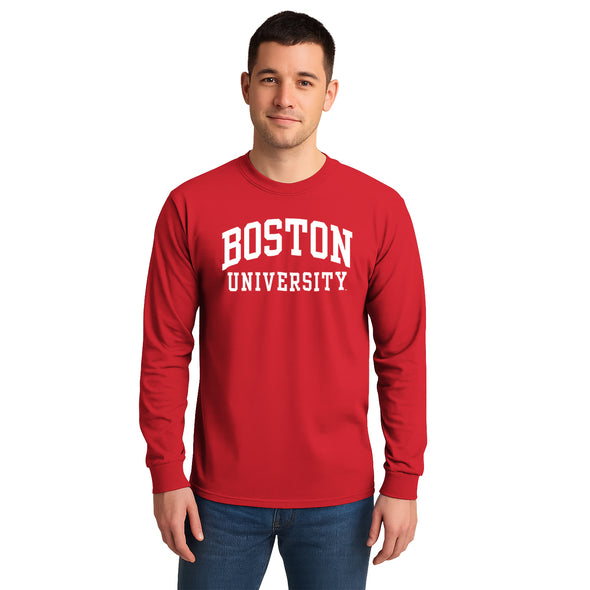 Boston University Classic Long Sleeve T-Shirt (Red)