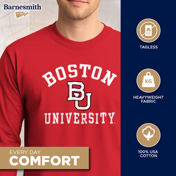 Boston University Heritage Long Sleeve T-Shirt (Red)