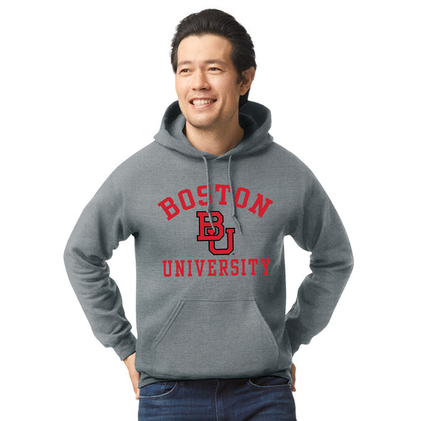Boston University Heritage Hooded Sweatshirt (Charcoal Grey)