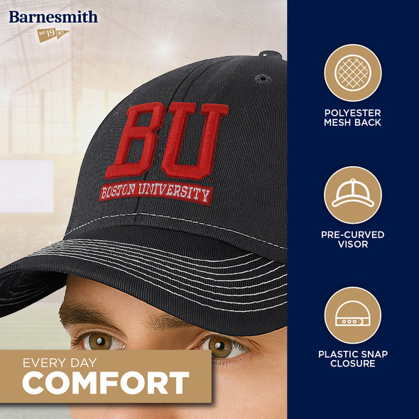 Boston University Sideline Trucker Hat One-Size (Dark Grey/White)