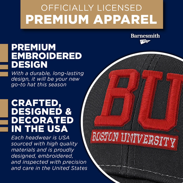 Boston University Sideline Trucker Hat One-Size (Dark Grey/White)