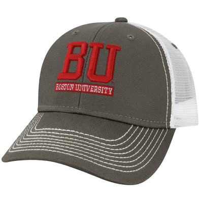 Boston University Sideline Trucker Hat One-Size (Dark Grey/White)