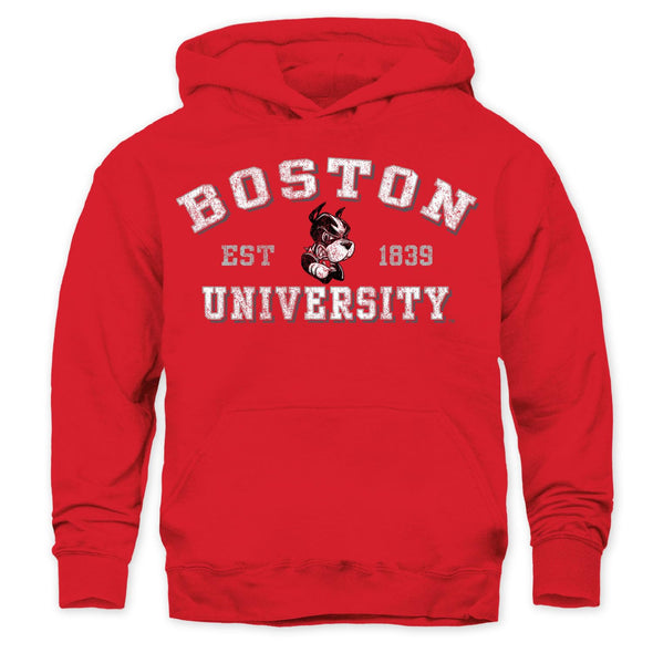 Boston University Youth Hooded Sweatshirt (Red)