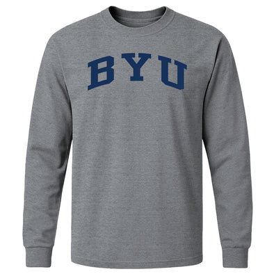 Brigham Young University Classic Long Sleeve T-Shirt (Charcoal Grey)