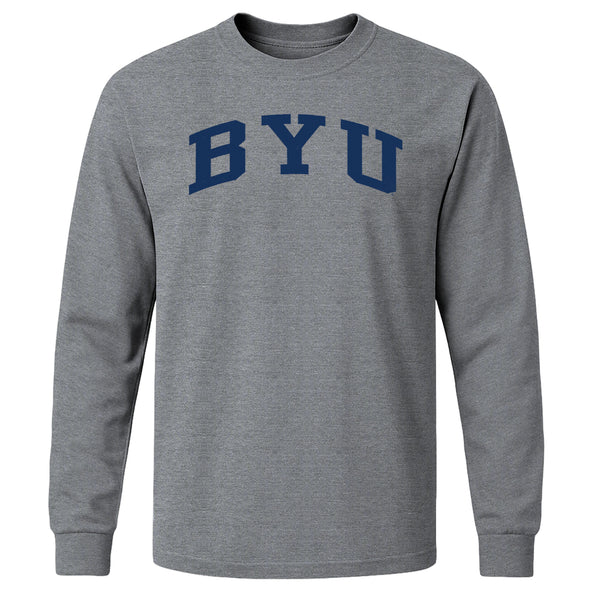 Brigham Young University Classic Long Sleeve T-Shirt (Charcoal Grey)
