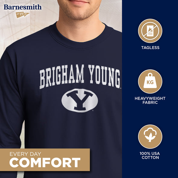 Brigham Young University Heritage Long Sleeve T-Shirt (Navy)