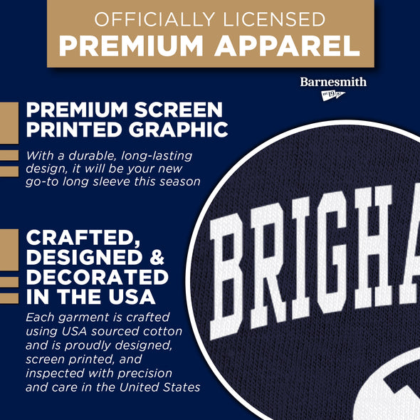 Brigham Young University Heritage Long Sleeve T-Shirt (Navy)