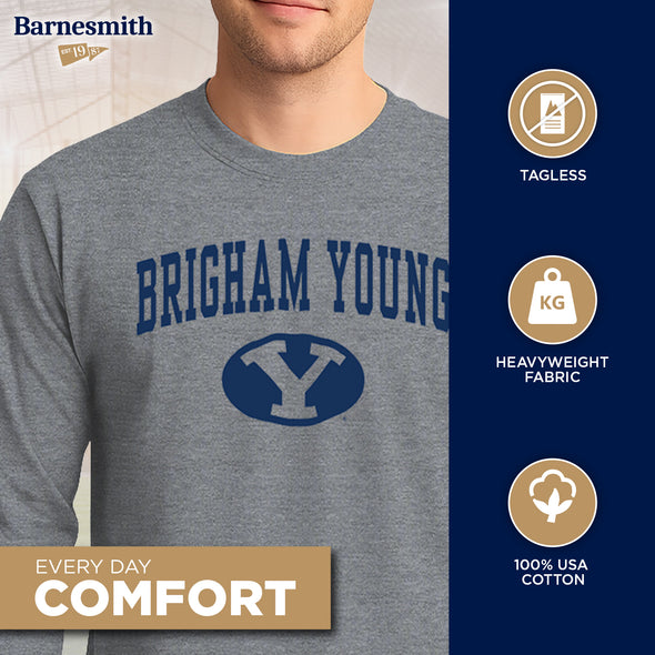 Brigham Young University Heritage Long Sleeve T-Shirt (Charcoal Grey)
