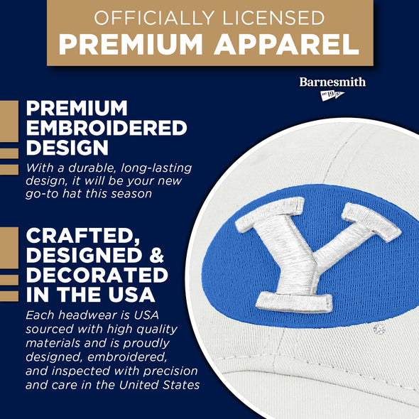 Brigham Young University Spirit Baseball Hat One-Size (White)