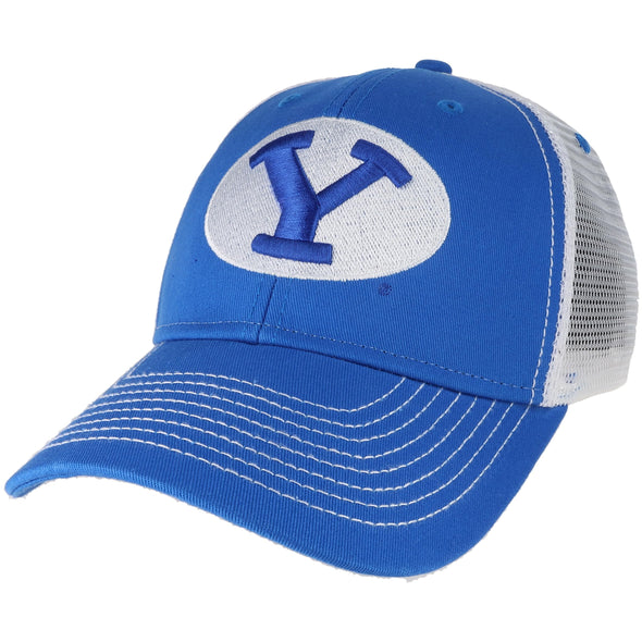 Brigham Young University Sideline Trucker Hat One-Size (Royal/White)