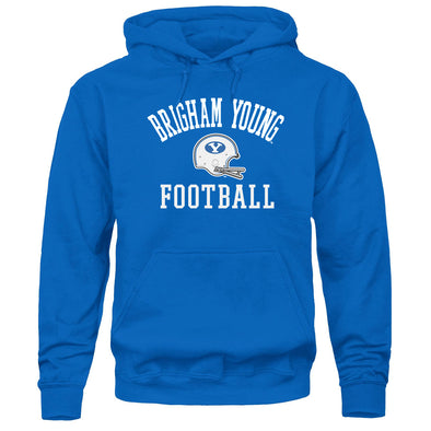 Brigham Young University Football Hooded Sweatshirt (Navy)