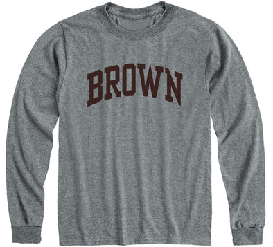 Brown Classic Long Sleeve T-Shirt (Charcoal Grey)