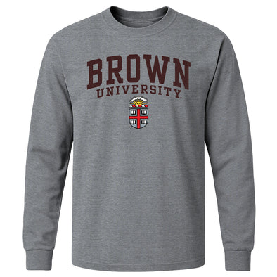 Brown Heritage Long Sleeve T-Shirt (Charcoal Grey)