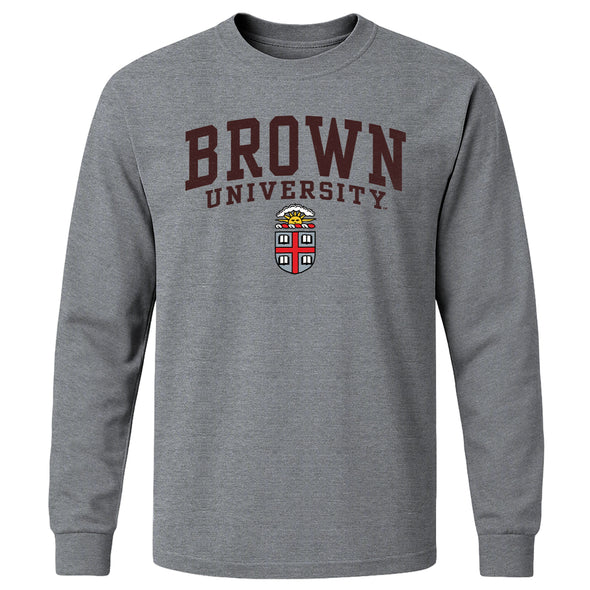 Brown Heritage Long Sleeve T-Shirt (Charcoal Grey)