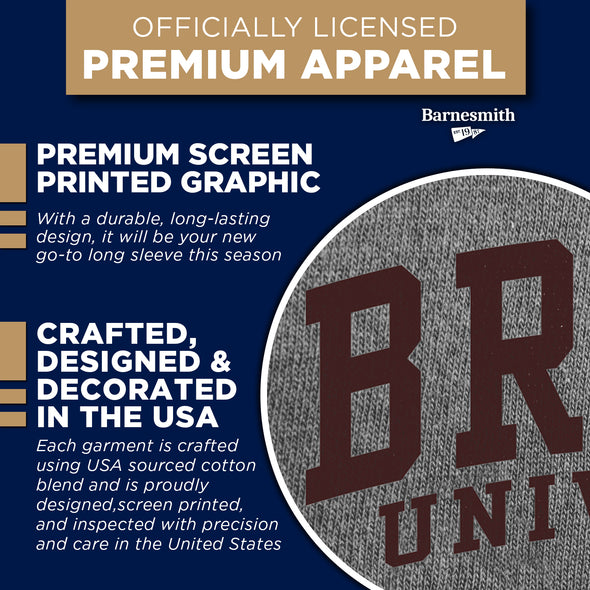 Brown Heritage Long Sleeve T-Shirt (Charcoal Grey)
