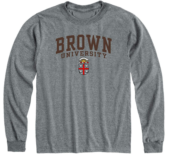 Brown Heritage Long Sleeve T-Shirt (Charcoal Grey)