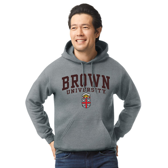 Brown Heritage Hooded Sweatshirt (Charcoal Grey)