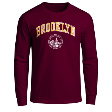 Brooklyn College Heritage Long Sleeve T-Shirt (Maroon)