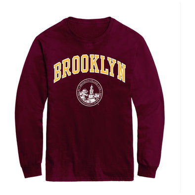 Brooklyn College Heritage Long Sleeve T-Shirt (Maroon)