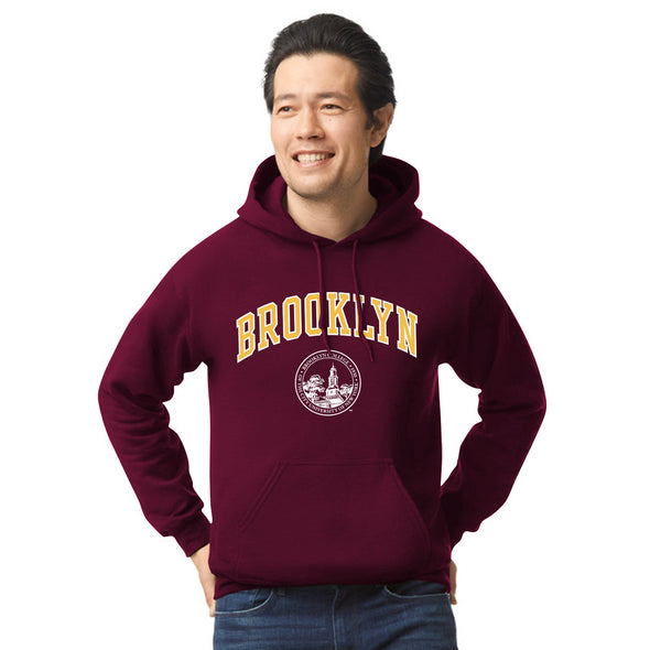 Brooklyn College Heritage Hooded Sweatshirt (Maroon)