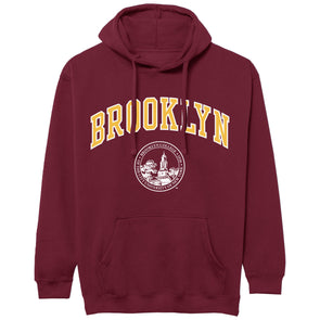 Brooklyn College Heritage Hooded Sweatshirt (Maroon)