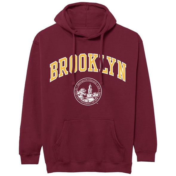 Brooklyn College Heritage Hooded Sweatshirt (Maroon)