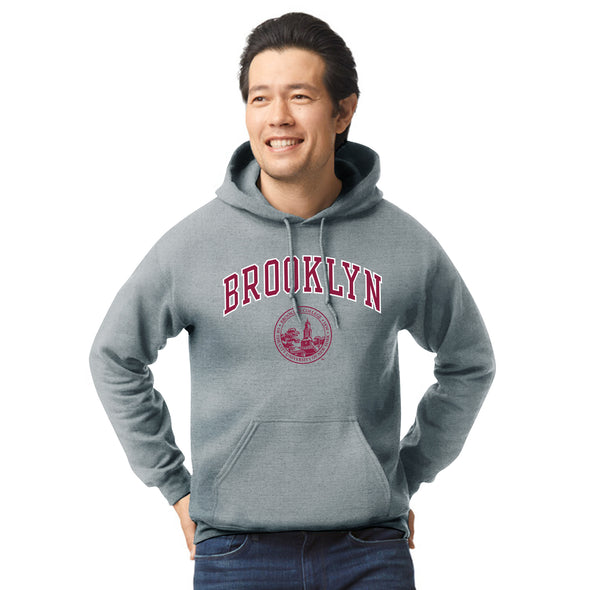 Brooklyn College Heritage Hooded Sweatshirt (Charcoal)