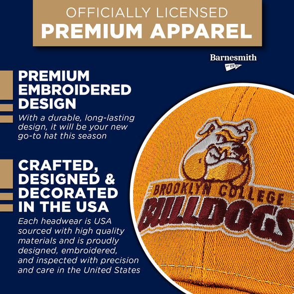 Brooklyn College Sideline Trucker Hat One-Size (Autumn Blaze/White)