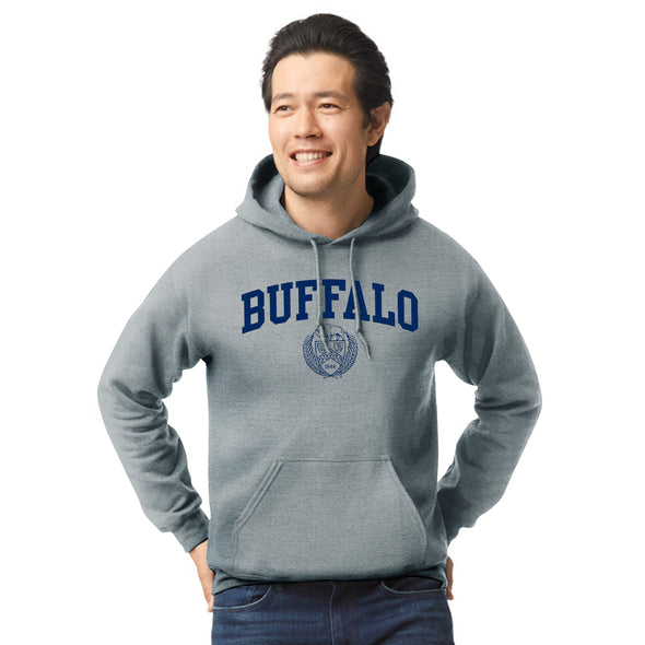 University at Buffalo Heritage Hooded Sweatshirt (Charcoal Grey)