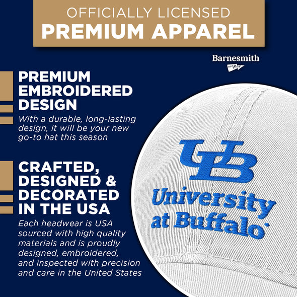 University at Buffalo Spirit Baseball Hat One-Size (White)
