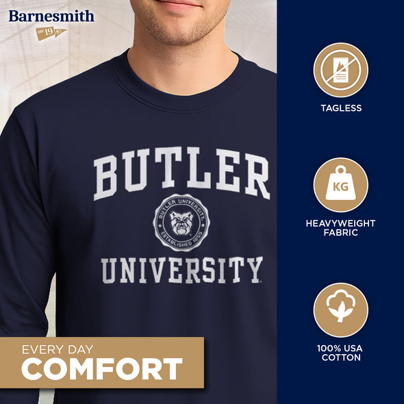 Butler University Heritage Long Sleeve T-Shirt (Navy)