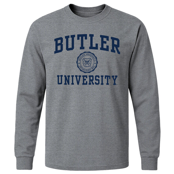 Butler University Heritage Long Sleeve T-Shirt (Charcoal Grey)