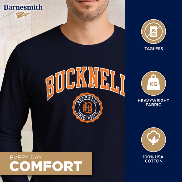 Bucknell University Heritage Long Sleeve T-Shirt (Navy)