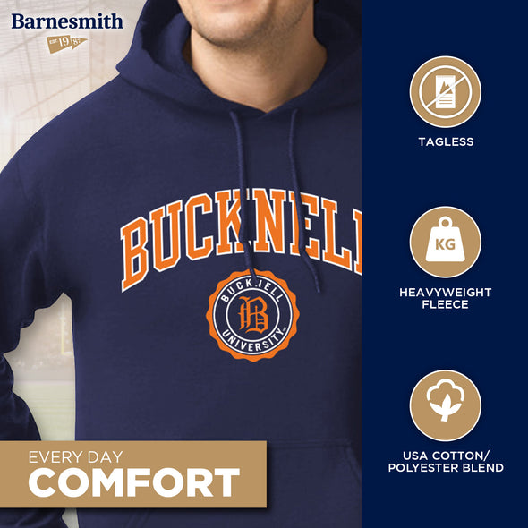 Bucknell University Heritage Hooded Sweatshirt (Navy)