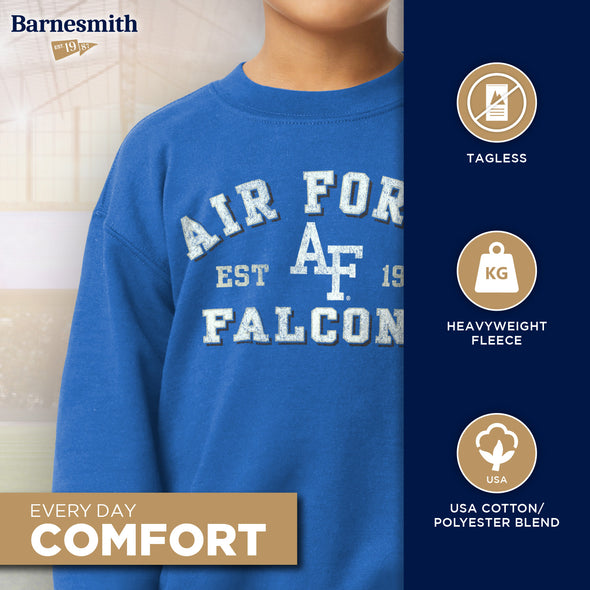 Air Force Youth Crewneck Sweatshirt (Royal Blue)