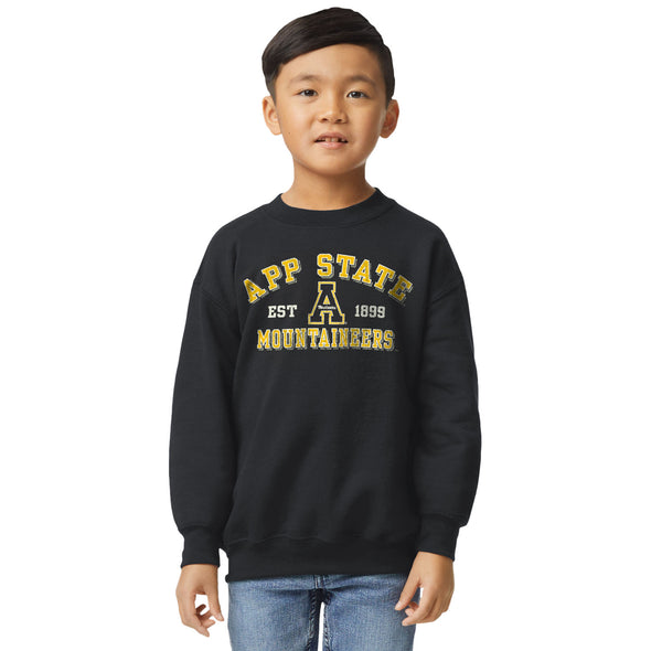 Appalachian State Youth Crewneck Sweatshirt (Black)