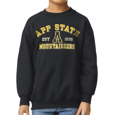 Appalachian State Youth Crewneck Sweatshirt (Black)