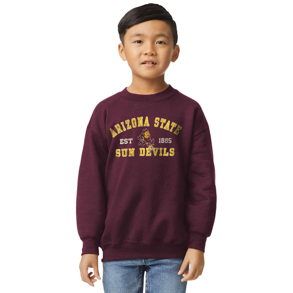 Arizona State University Youth Crewneck Sweatshirt (Maroon)