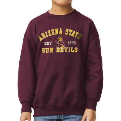 Arizona State University Youth Crewneck Sweatshirt (Maroon)